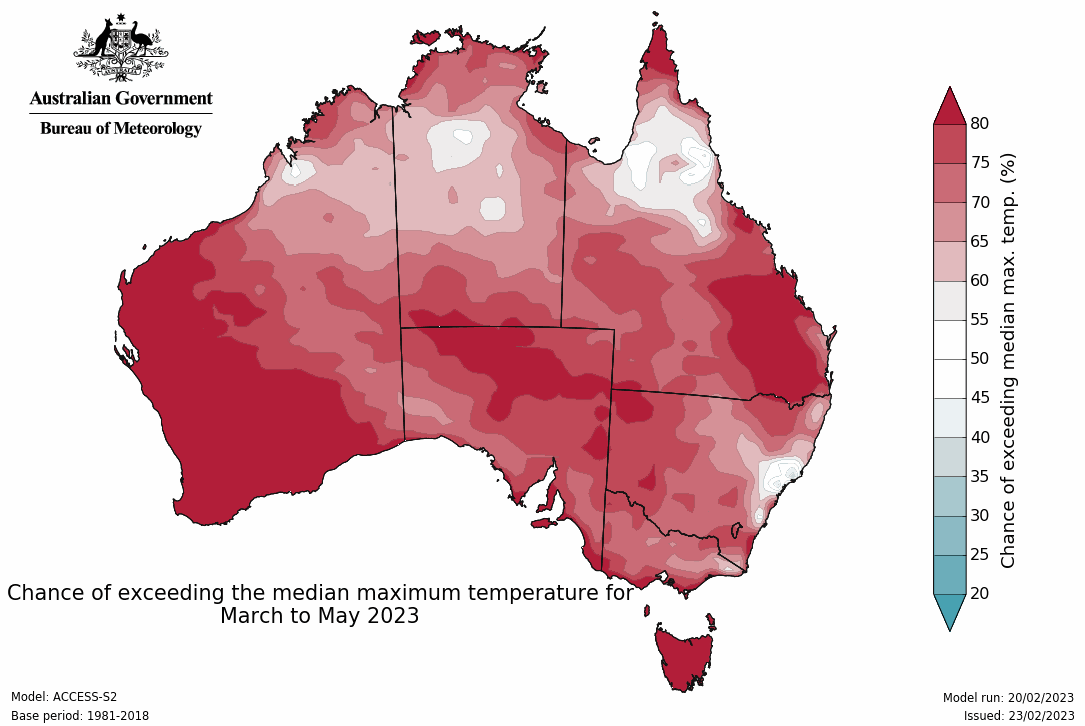 Dry and warm autumn outlook for Australia